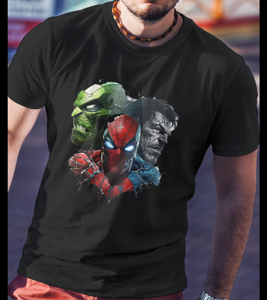 The Avengers Spider-Man Hulk Wolverine Trio T-Shirt