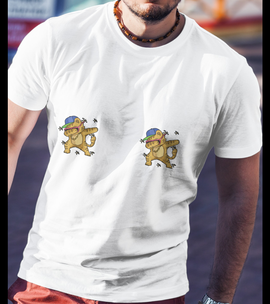 Double Dancing Dab Cats With Hats T-Shirt