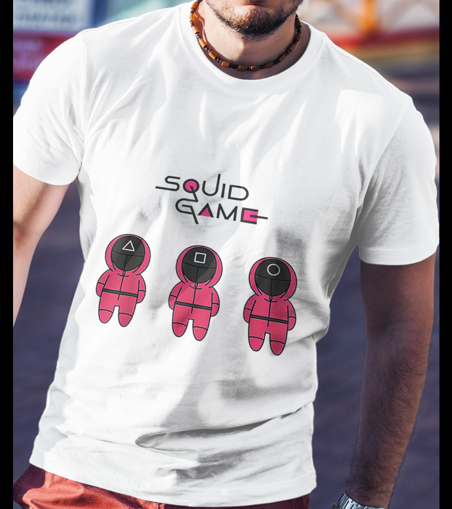 Chibi Squid Game Korean Drama Horror Movie Characters T-Shirt