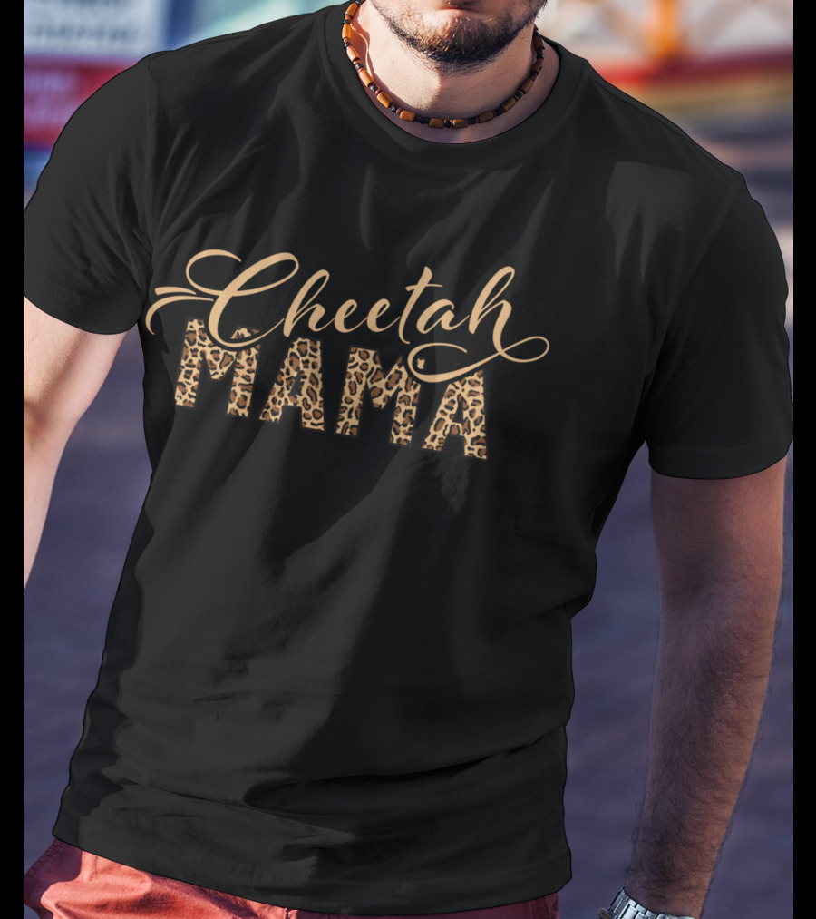 Cheetah Mama Leopard Print T-Shirt