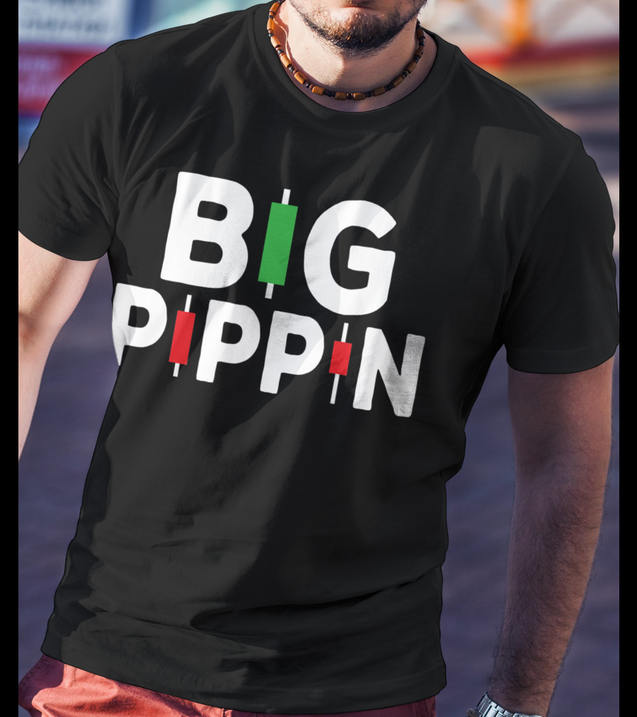 Big Pippin Stock Day Trader Trading Forex Investor Candlestick Chart Graphics T-Shirt