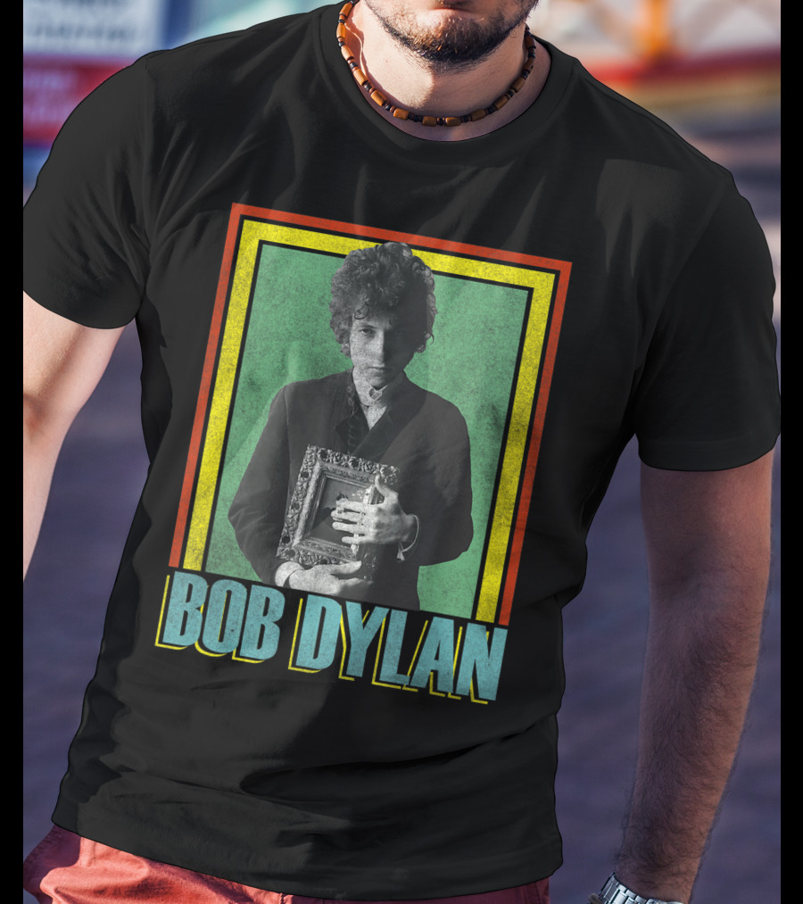 Bob Dylan Holding Framed Picture T-Shirt