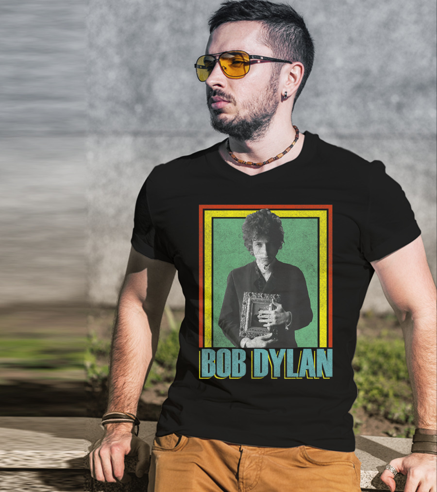 Bob Dylan Holding Framed Picture T-Shirt