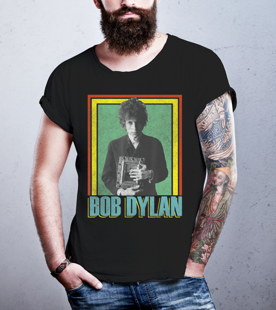 Bob Dylan Holding Framed Picture T-Shirt