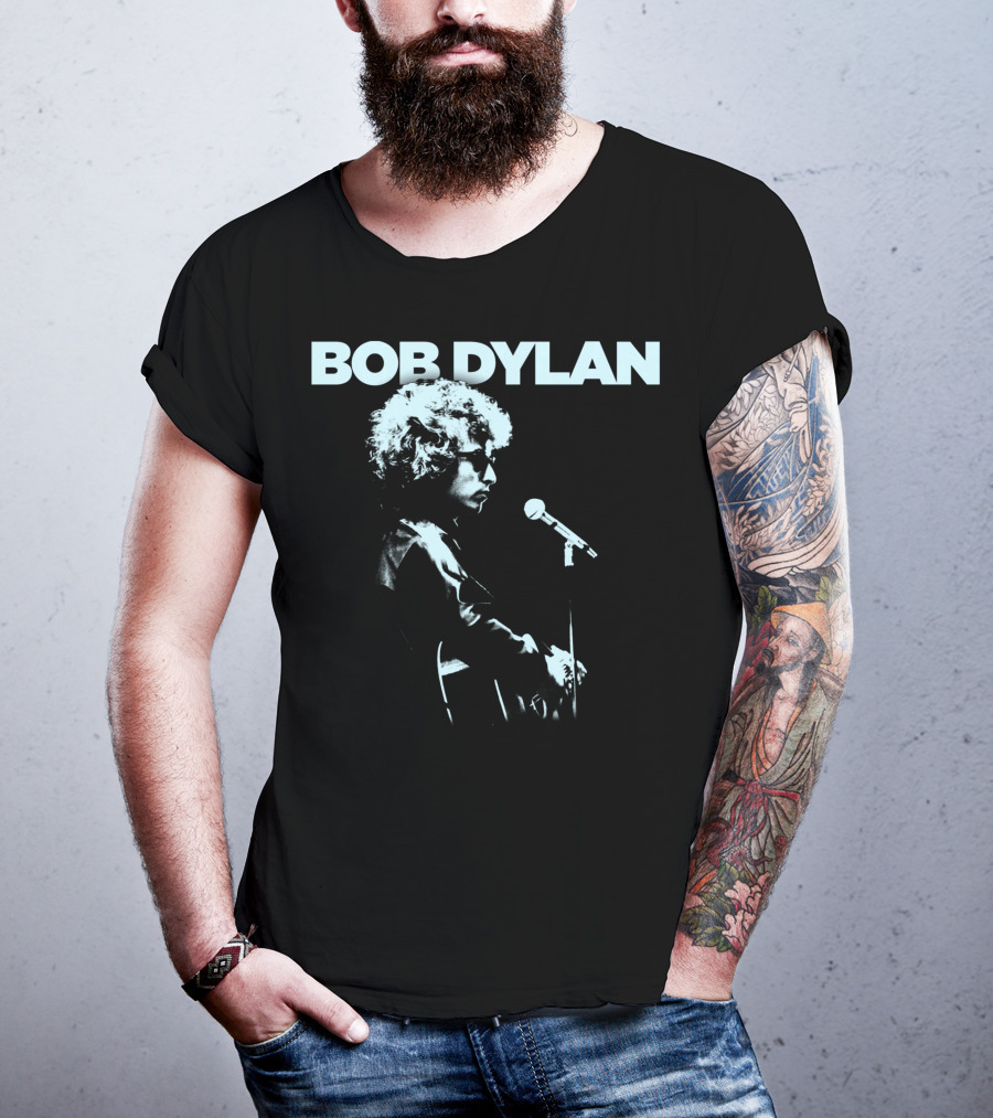 Bob Dylan Profile Microphone T-Shirt