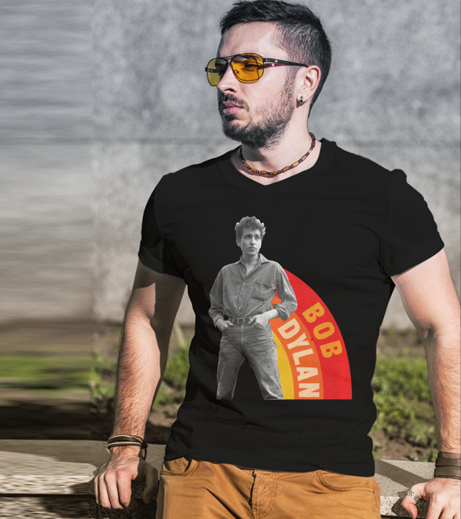 Bob Dylan Rainbow Photo T-Shirt