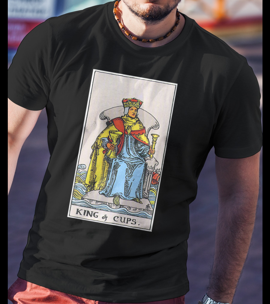 King Of Cups Tarot Card Ruler Element Water Symbolism T-Shirt