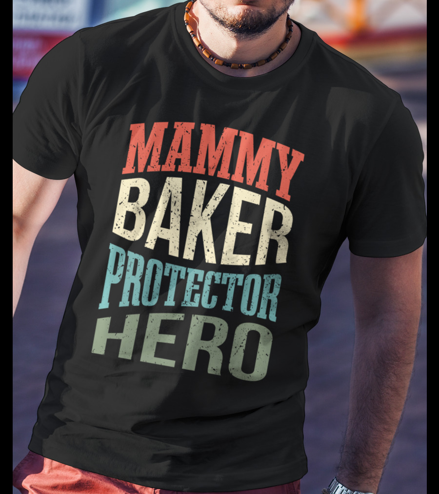 Mammy Baker Protector Hero Mom Profession Superhero Baker T-Shirt