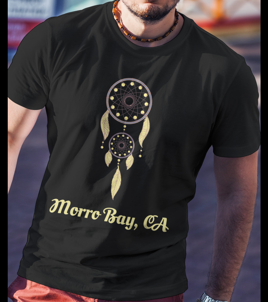 Morro Bay CA Dreamcatcher With Feathers T-Shirt