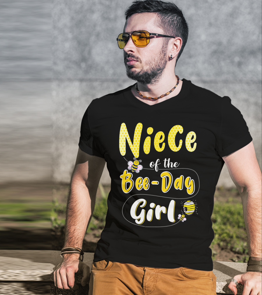 Niece Of The Bee Day Girl Hive Party Birthday Matching T-Shirt