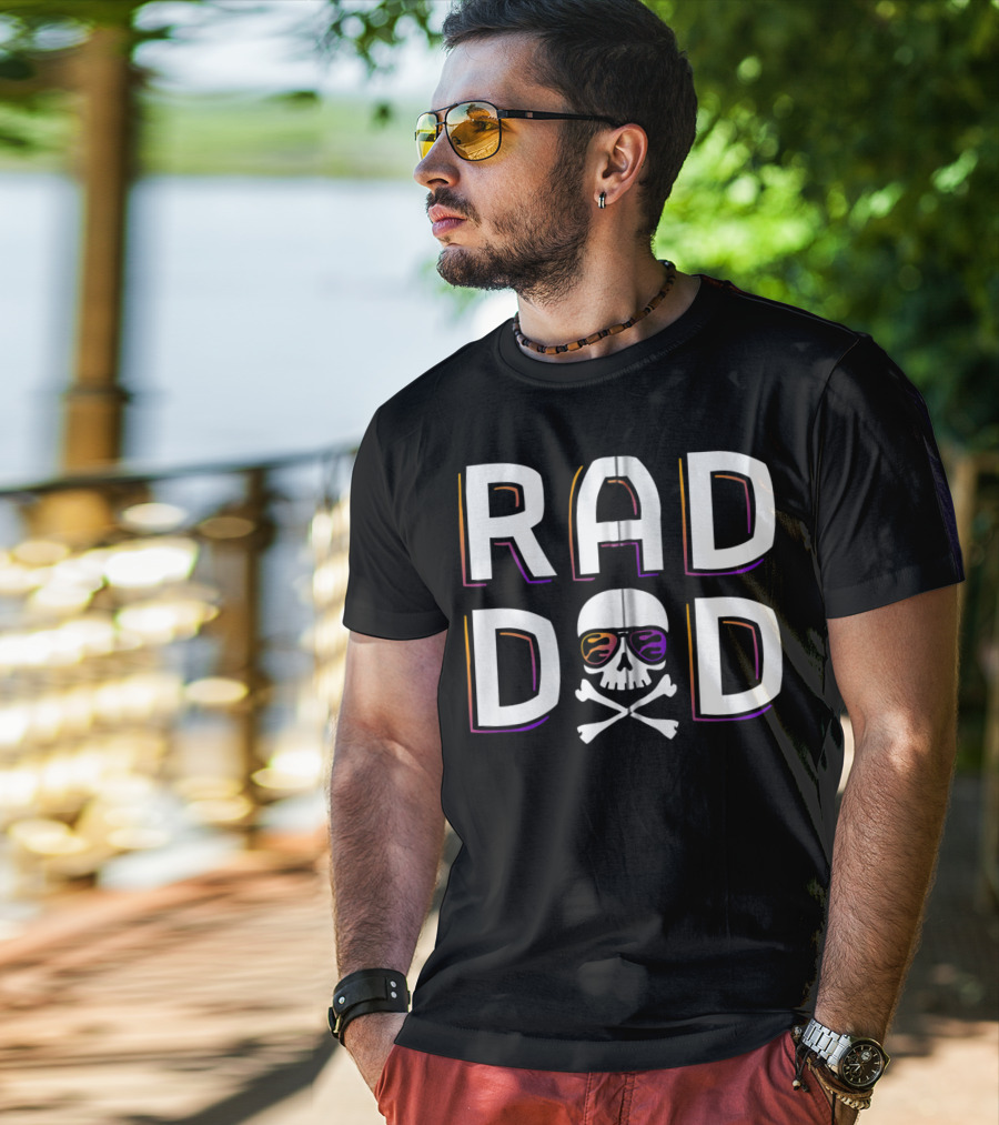Ripple Junction Rad Dad Skull With Sunglasses T-Shirt