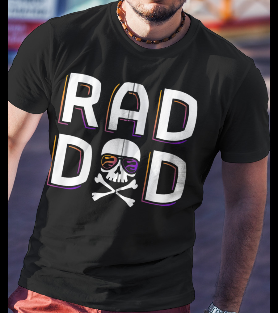 Ripple Junction Rad Dad Skull With Sunglasses T-Shirt