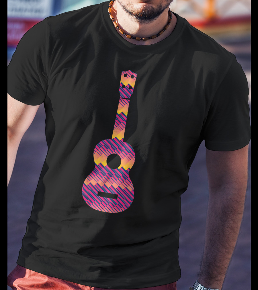 Tie Dye Sunset Guitar T-Shirt