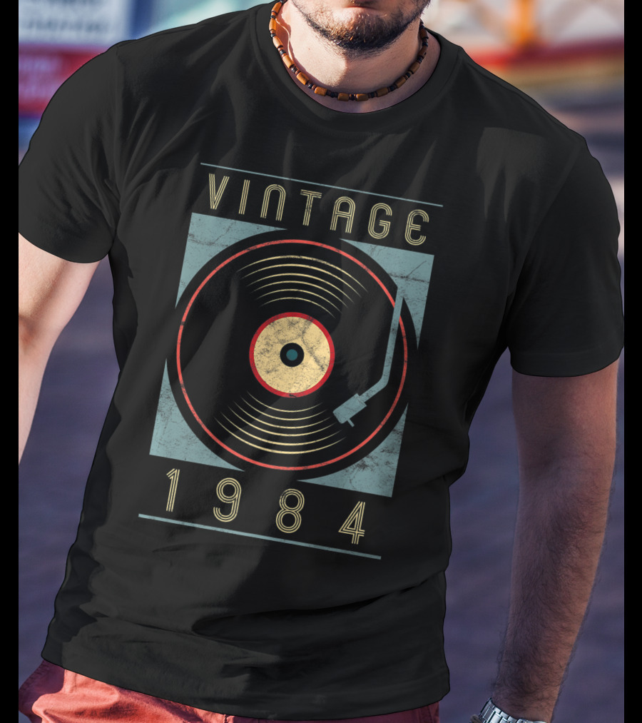 Vintage 1984 Vinyl Turntable T-Shirt