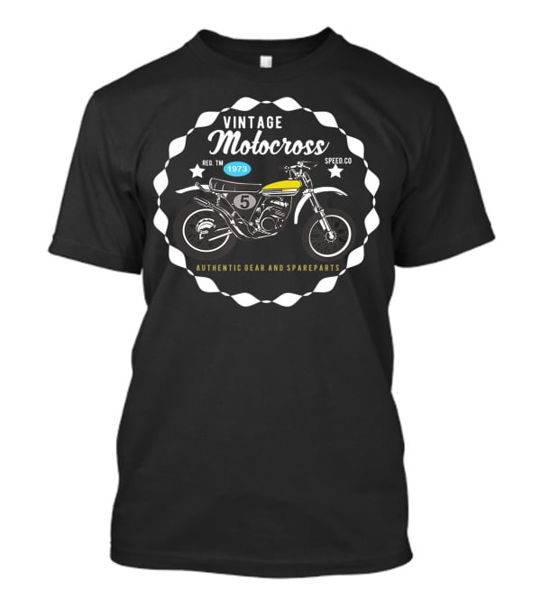 Vintage Motocross Bike 1973 Authentic Gear And Spareparts T-Shirt