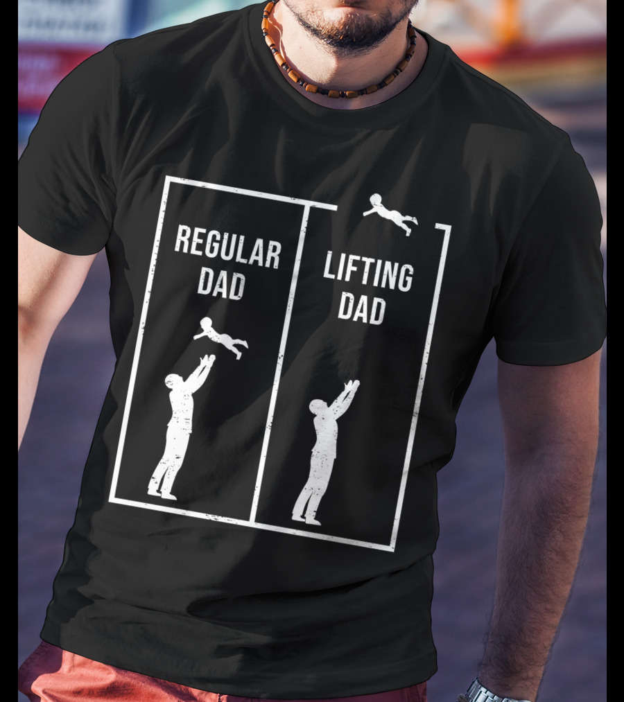 Regular Dad Lifting Dad Weightlifting Workout Fitness Father Gym I Lifting Dad T-Shirt
