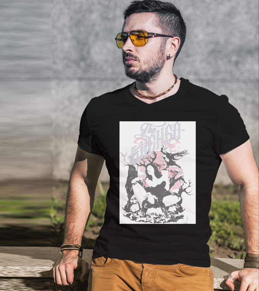 The Enchanted Witch In The Forest Ravens Skulls Dark Trees T-Shirt