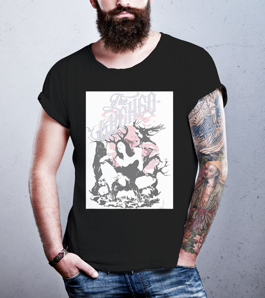 The Enchanted Witch In The Forest Ravens Skulls Dark Trees T-Shirt