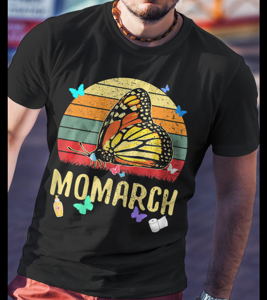 MOMARCH Butterfly Retro Sunset Plus Size T-Shirt