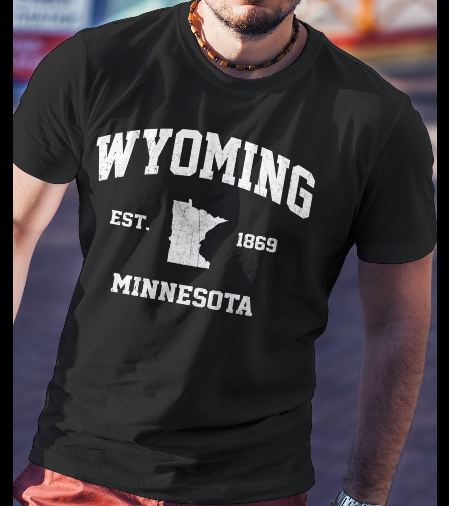 Wyoming Minnesota EST. 1869 Vintage State Athletic T-Shirt