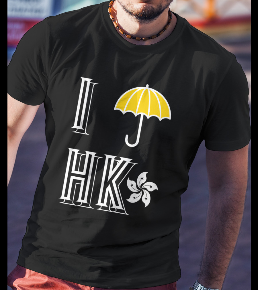 I Yellow Umbrella HK Hong Kong Flower T-Shirt