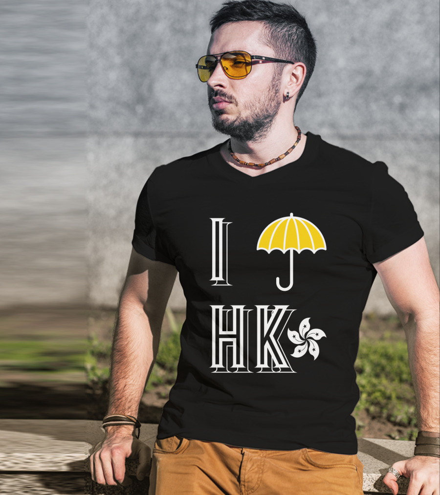 I Yellow Umbrella HK Hong Kong Flower T-Shirt