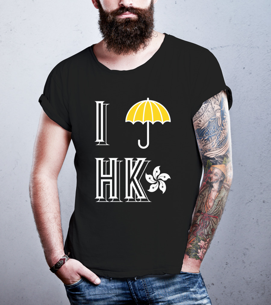 I Yellow Umbrella HK Hong Kong Flower T-Shirt