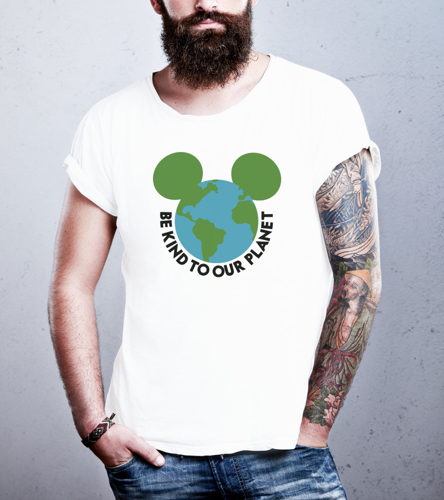 Be Kind To Our Planet Mouse Icon Earth Day T-Shirt