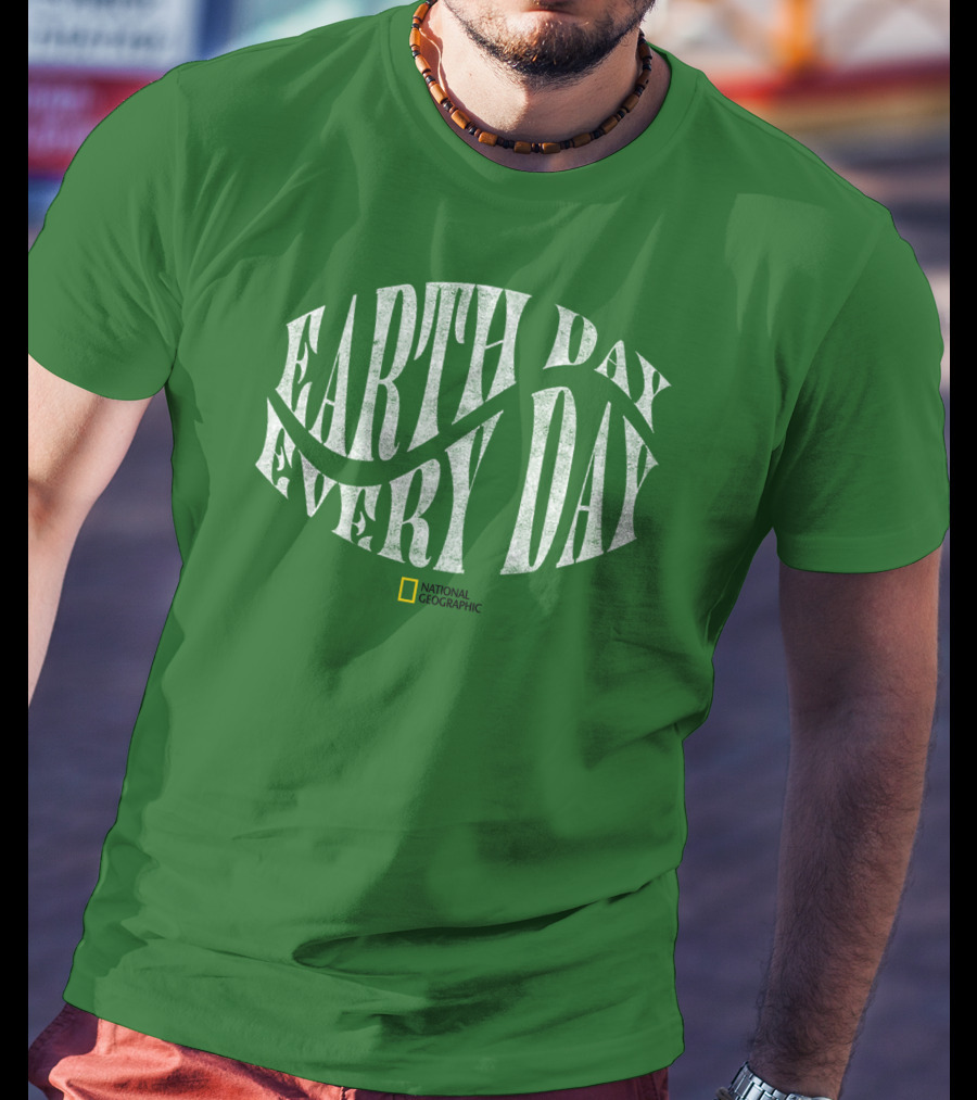 National Geographic Earth Day Every Day Environmental Awareness T-Shirt