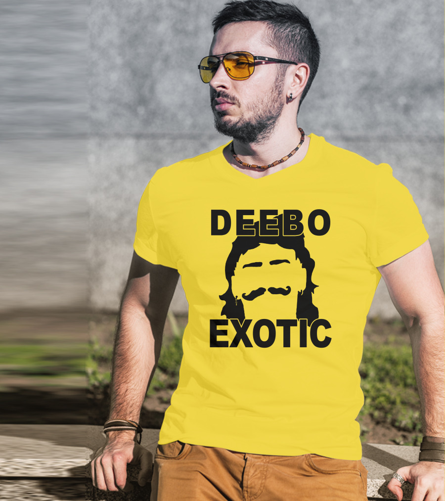 DEEB0 EX0TIC Μullet Mustache T-Shirt