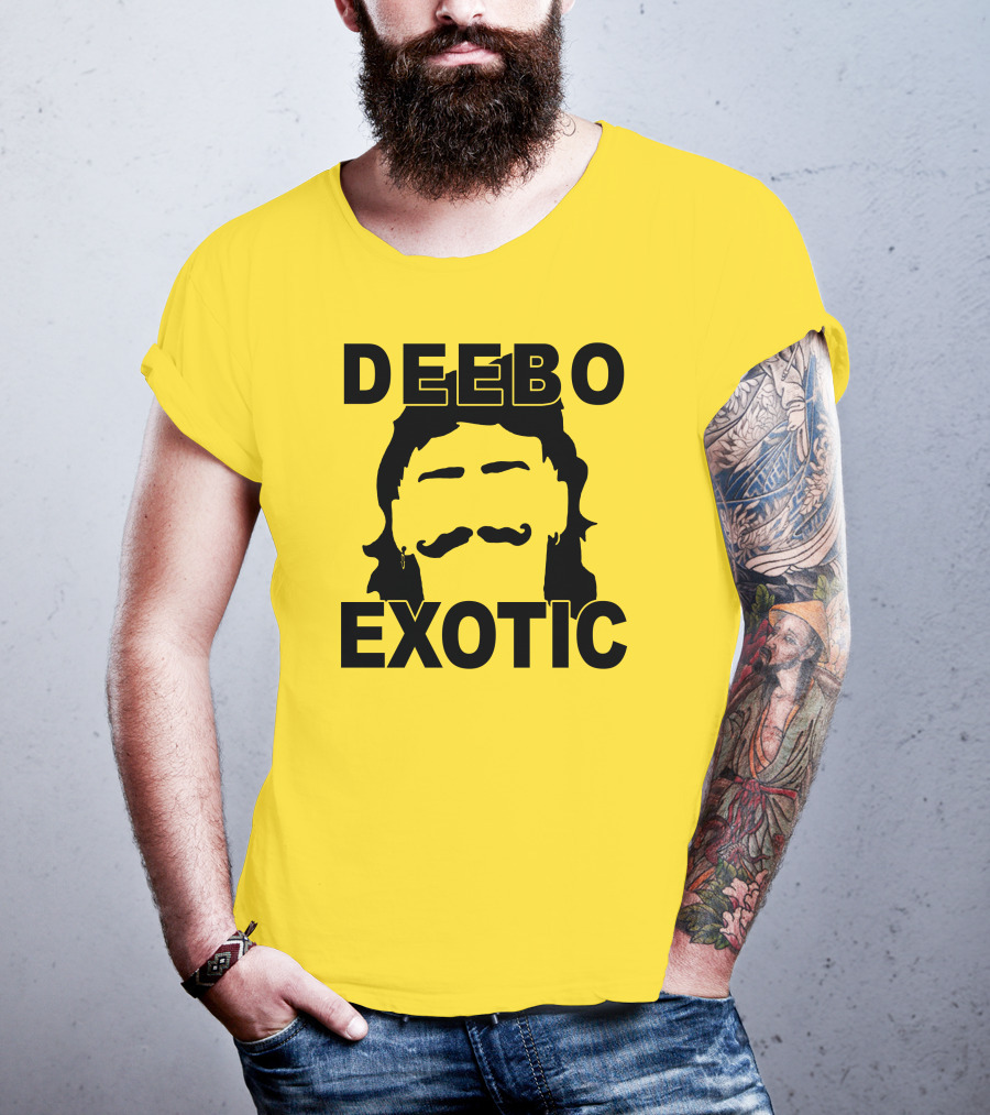 DEEB0 EX0TIC Μullet Mustache T-Shirt