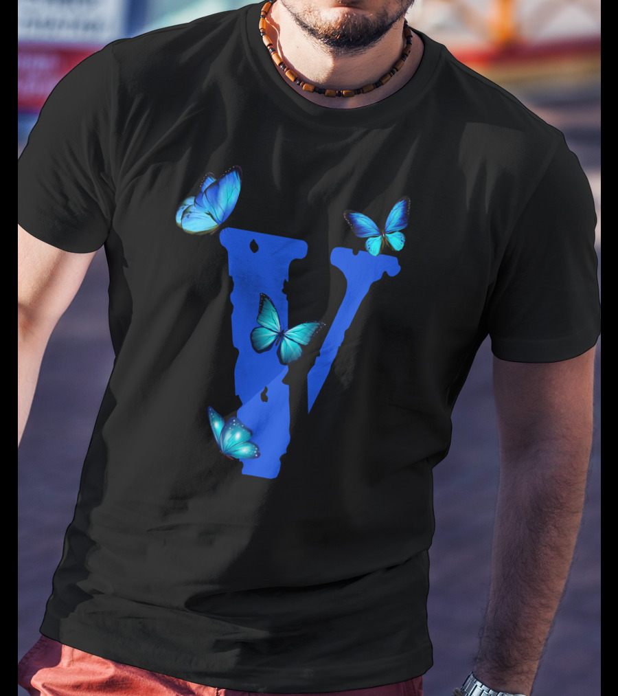 Vlone V Blue Butterfly Collection T-Shirt