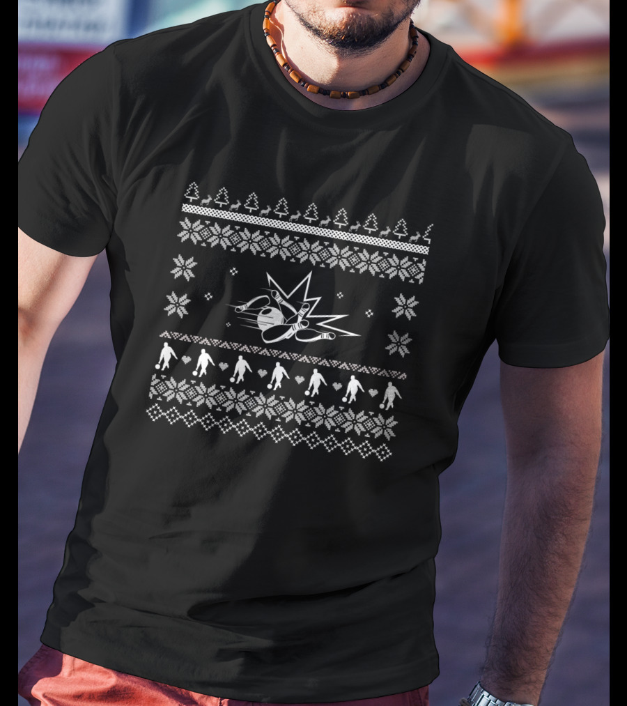 Strike Explosion Winter Ugly Christmas Bowling T-Shirt