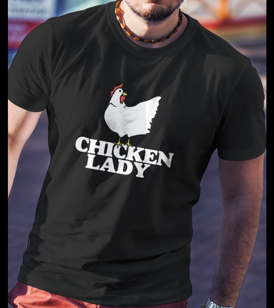 Chicken Lady White Hen T-Shirt