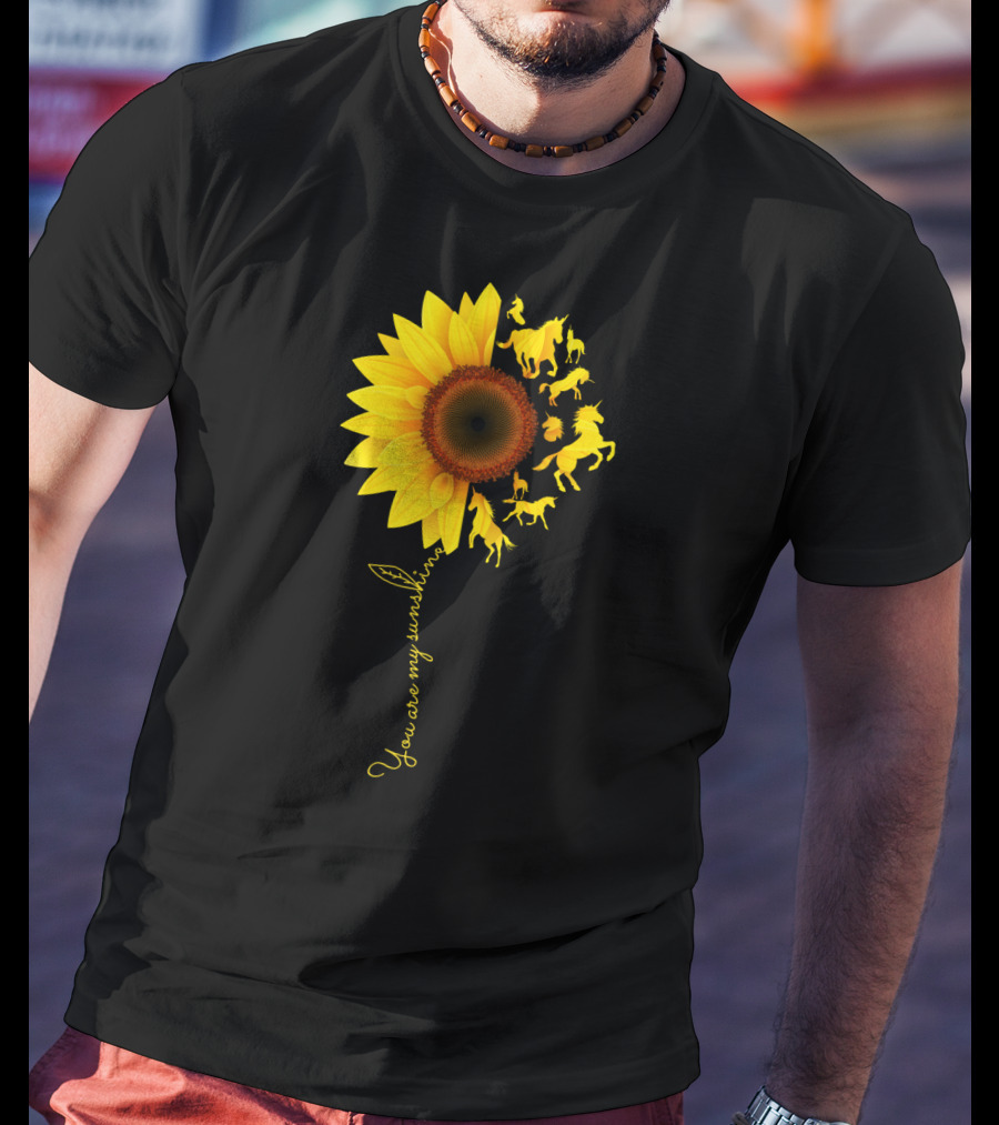 You Are My Sunshine Unicorn Sunflower Whimsy T-Shirt