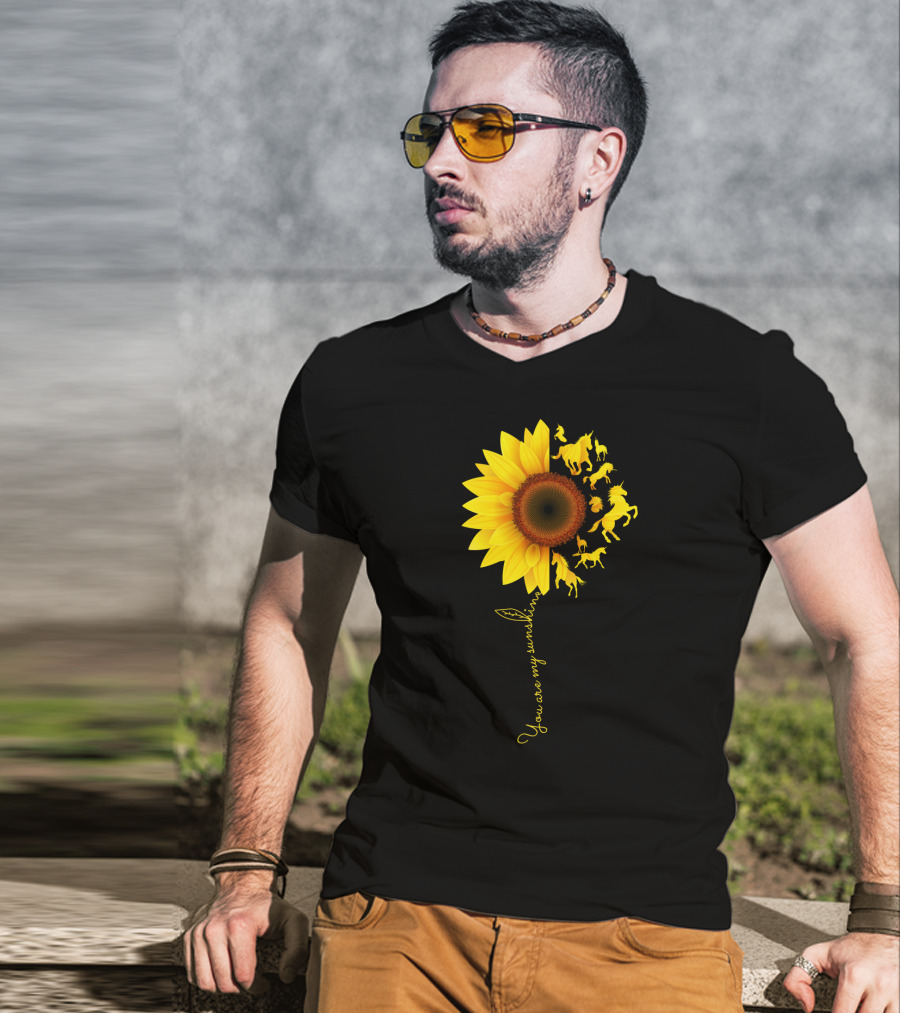 You Are My Sunshine Unicorn Sunflower Whimsy T-Shirt