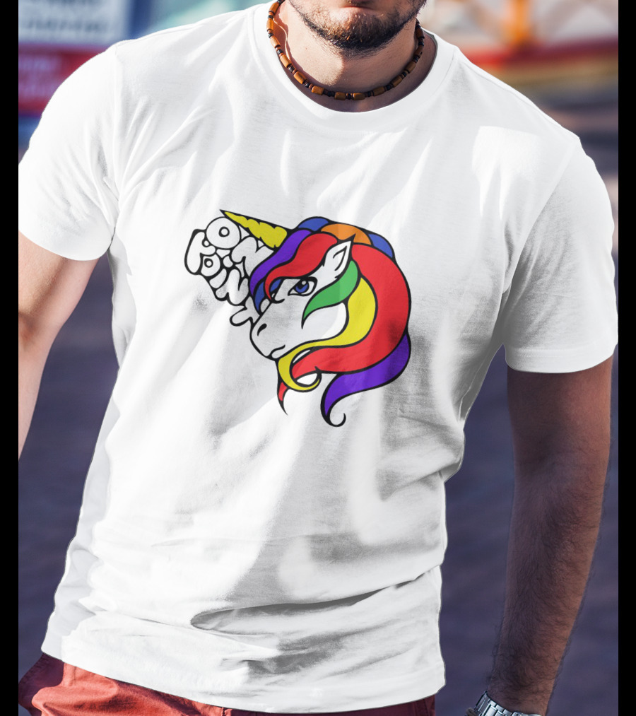 Rainbow Mane On Point Unicorn T-Shirt