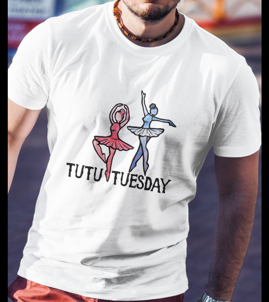 Ballet Dancers Tutu Tuesday Pink And Blue Costume T-Shirt
