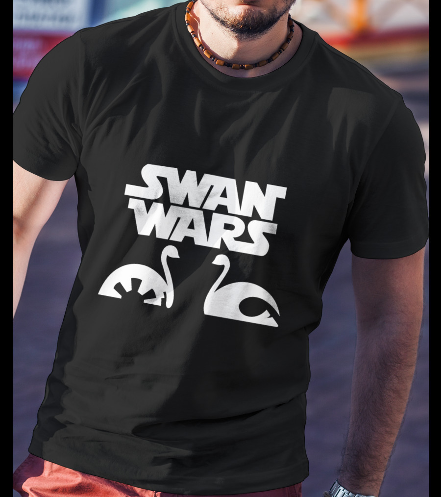 Swan Wars Top Ballet Parody With Swan Silhouette And Iconic Sci-Fi Influence T-Shirt