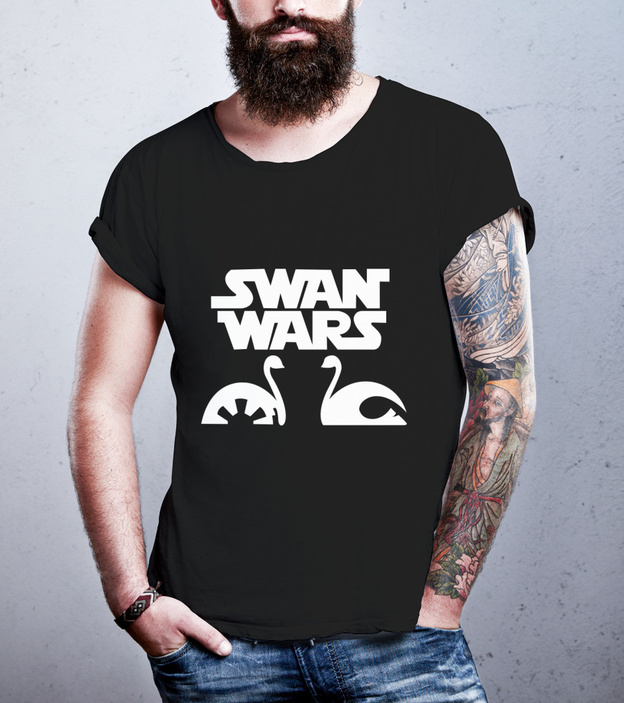 Swan Wars Top Ballet Parody With Swan Silhouette And Iconic Sci-Fi Influence T-Shirt