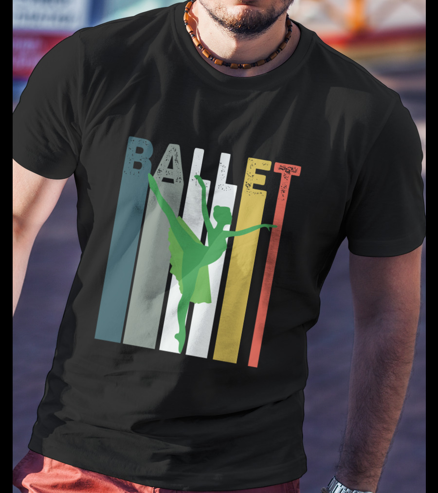Ballet Dancer In Colorful Retro Irish-Inspired T-Shirt