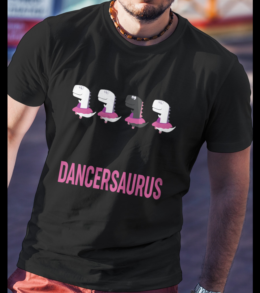Ballet Dancersaurus T-Rex In Pink Tutus T-Shirt