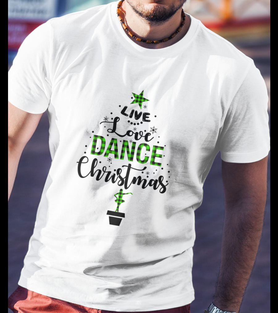 Live Love Dance Christmas Tree Star T-Shirt