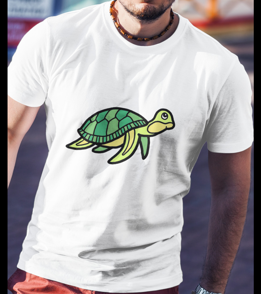 Cute Little Sea Turtle Delightfully Adorable Green Companion T-Shirt