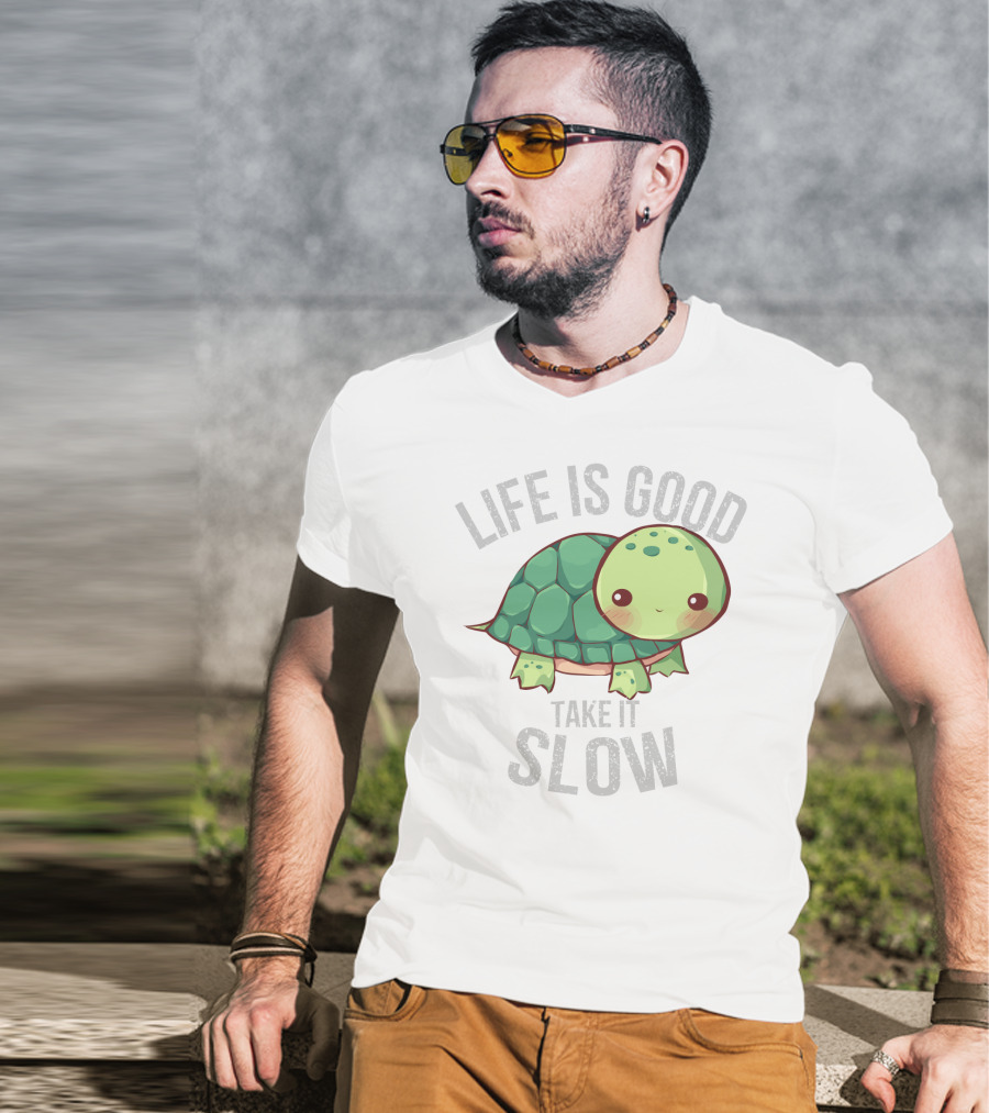 Life Is Good Take It Slow Turtle T-Shirt