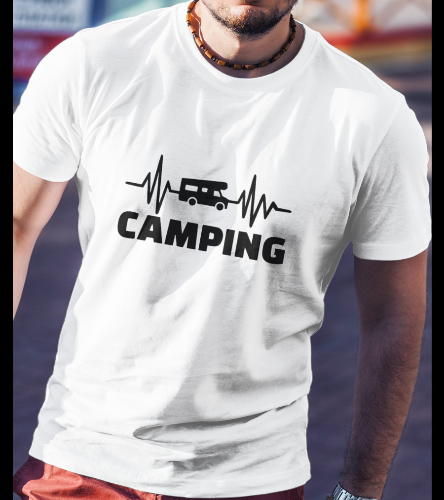 Camping Grande RV Heartbeat Camper Adventure T-Shirt
