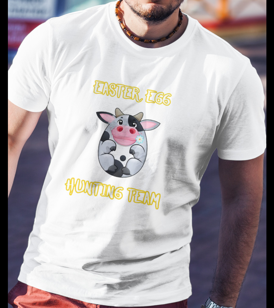 Easter Egg Hunting Team Cow Egg Farmer T-Shirt