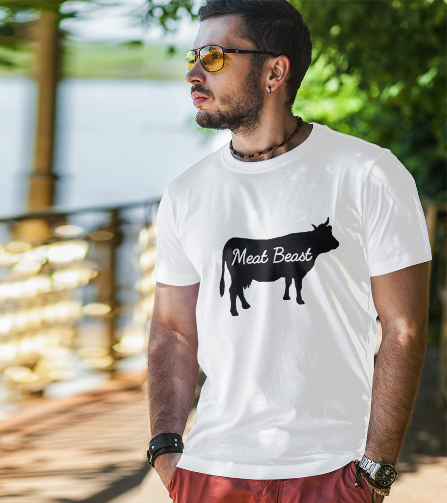 Meat Beast Bold Cow T-Shirt