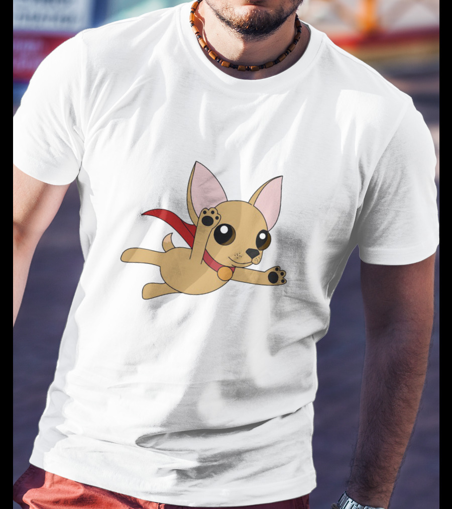 Flying Super Chihuahua With Red Cape T-Shirt