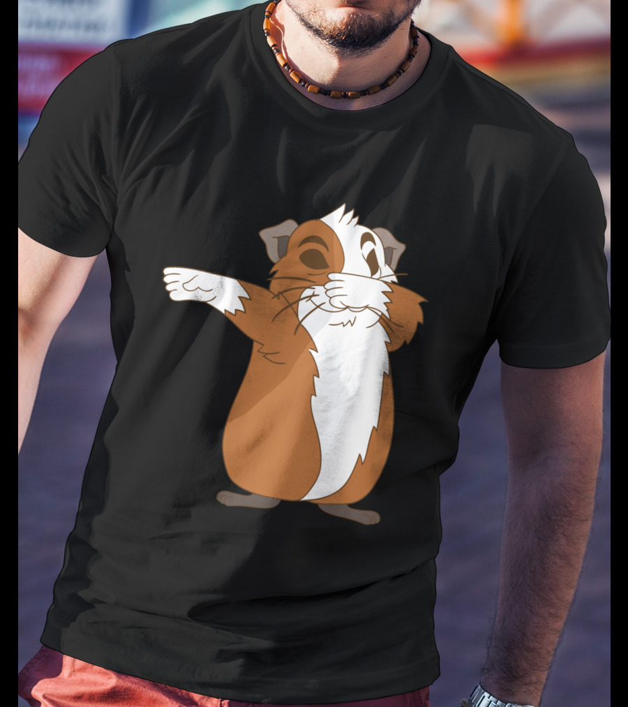Guinea Pig Dabbing Pose Brown And White Animal Dance Move T-Shirt